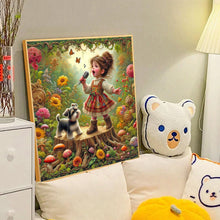 Load image into Gallery viewer, Garden Little Girl Performing 40*40CM(Canvas) Full Round Drill Diamond Painting
