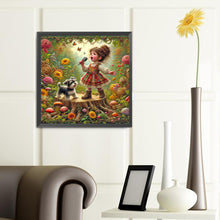 Load image into Gallery viewer, Garden Little Girl Performing 40*40CM(Canvas) Full Round Drill Diamond Painting
