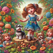 Load image into Gallery viewer, Garden Little Girl Performing 40*40CM(Canvas) Full Round Drill Diamond Painting

