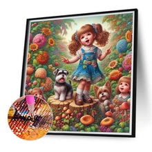 Load image into Gallery viewer, Garden Little Girl Performing 40*40CM(Canvas) Full Round Drill Diamond Painting
