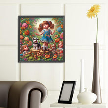 Load image into Gallery viewer, Garden Little Girl Performing 40*40CM(Canvas) Full Round Drill Diamond Painting
