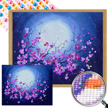 Load image into Gallery viewer, Flowers Under The Moon 50*40CM(Picture) Full Round Drill Diamond Painting
