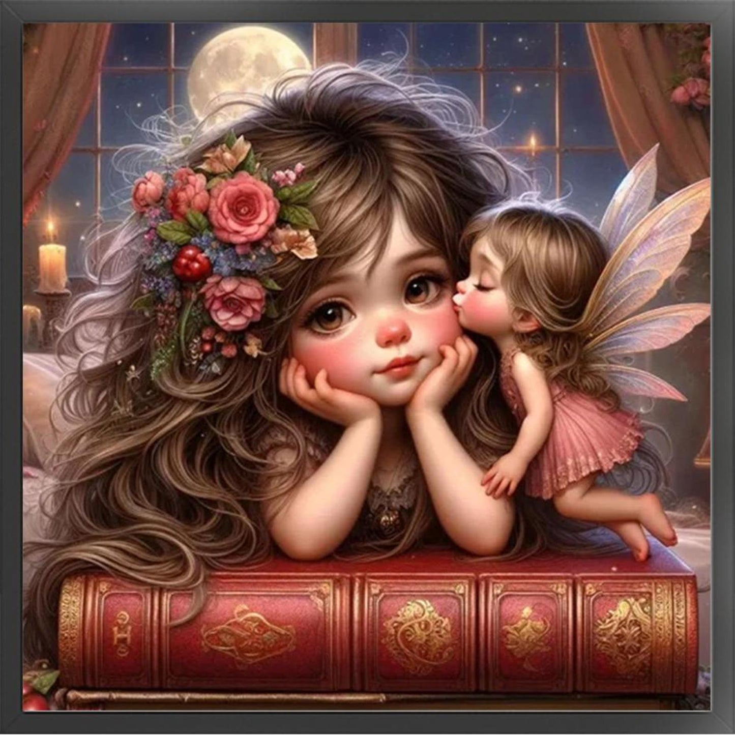 Girl - Full 11CT Stamped Cross Stitch 40x40CM - Yishu