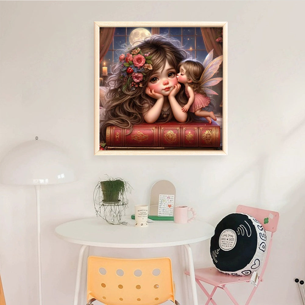 Girl - Full 11CT Stamped Cross Stitch 40x40CM - Yishu