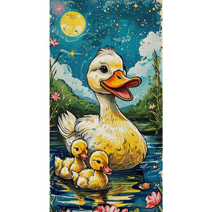 Yishu - Little Yellow Duck - 40*75CM 11CT 3 Stamped Cross Stitch
