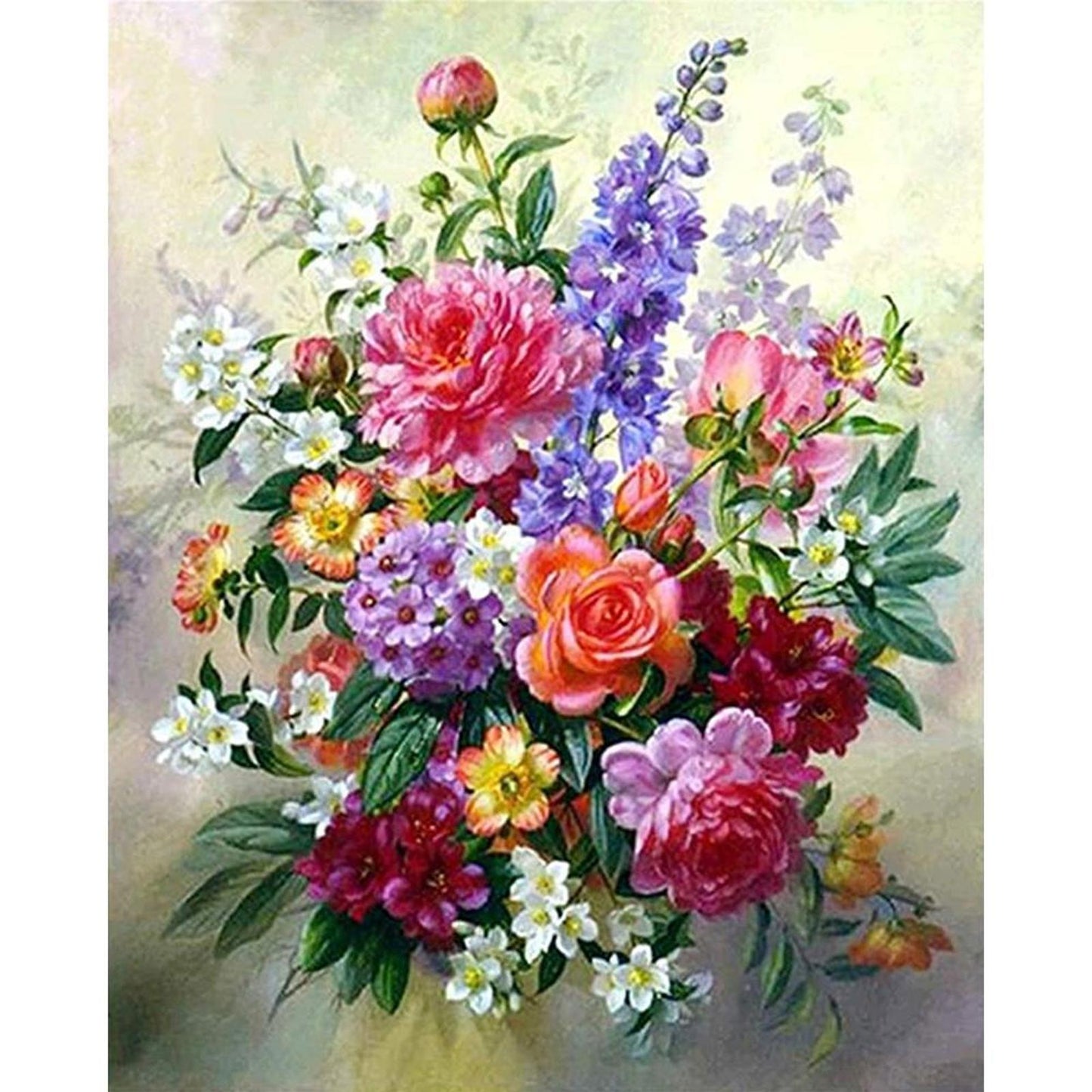 Flower - Full 11CT Counted Cross Stitch 36x46CM - Yishu