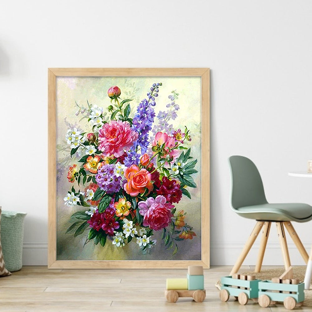 Flower - Full 11CT Counted Cross Stitch 36x46CM - Yishu