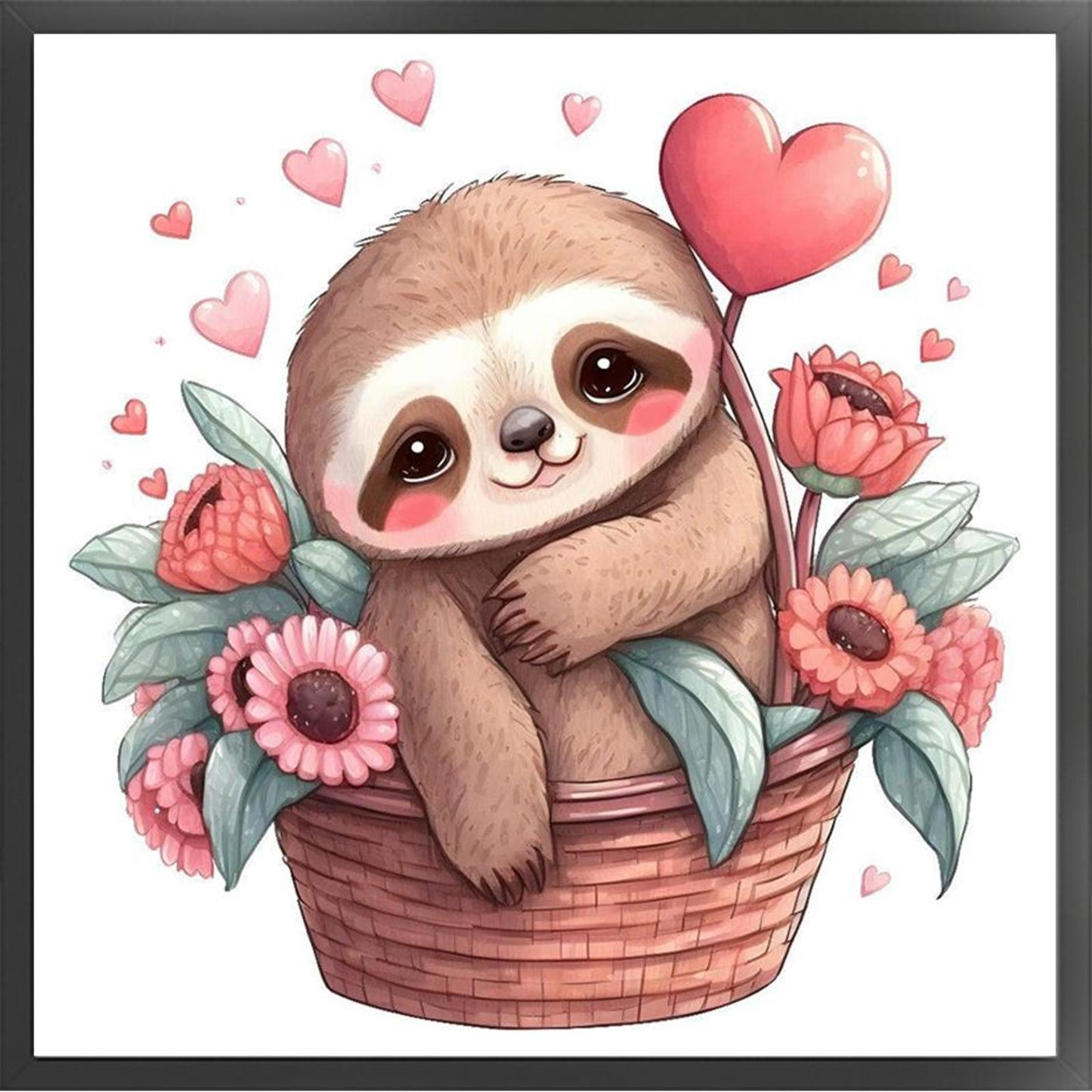 Sloth - Full 18CT Counted Cross Stitch 20x20CM - Huacan
