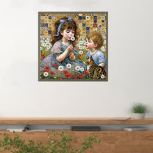 Load image into Gallery viewer, Children&#39;S Day Girl And Boy 40*40CM(Canvas) Partial Special Shaped Drill Diamond Painting
