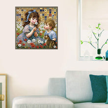 Load image into Gallery viewer, Children&#39;S Day Girl And Boy 40*40CM(Canvas) Partial Special Shaped Drill Diamond Painting
