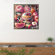 Load image into Gallery viewer, Fruit Afternoon Tea 40*40CM(Canvas) Partial Special Shaped Drill Diamond Painting
