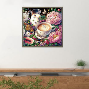 Afternoon Tea 40*40CM(Canvas) Partial Special Shaped Drill Diamond Painting