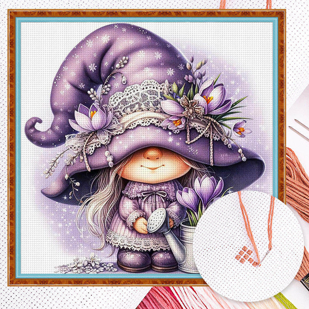 Gnome - Full 11CT Counted Cross Stitch 45x45CM - Huacan