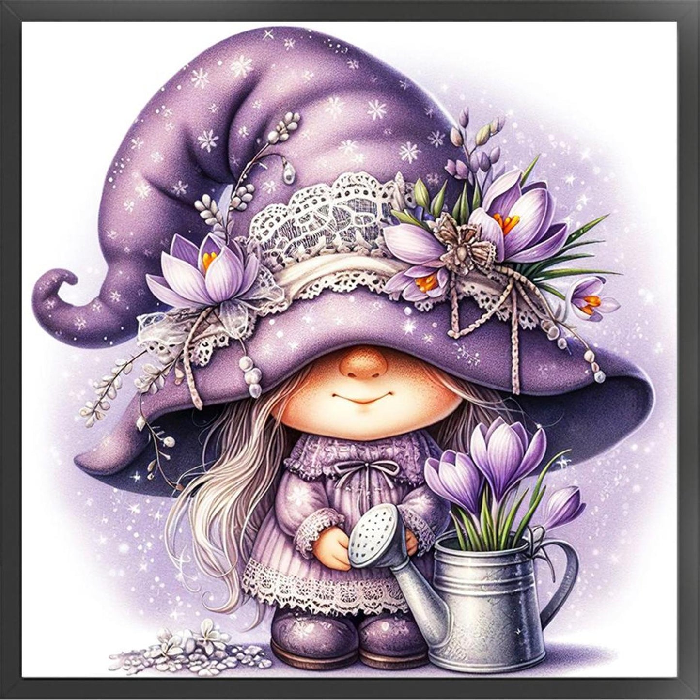 Gnome - Full 11CT Counted Cross Stitch 45x45CM - Huacan