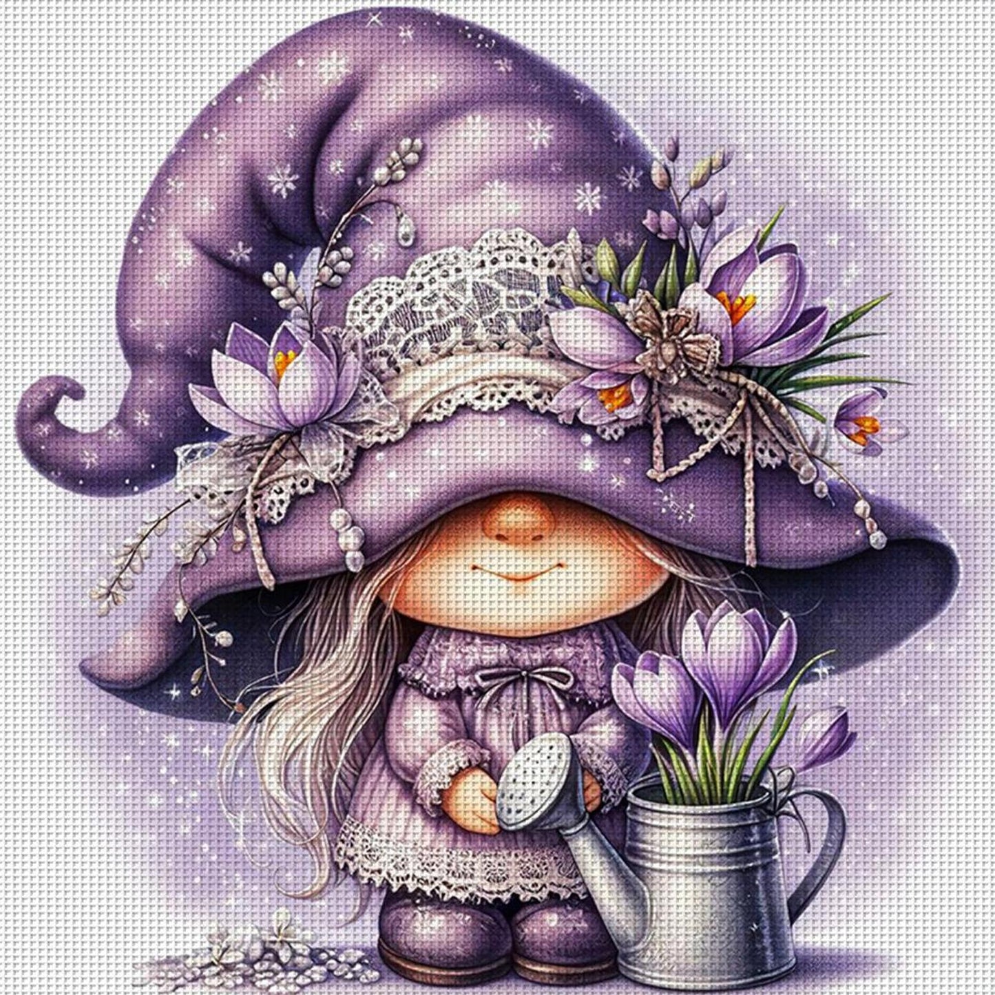Gnome - Full 11CT Counted Cross Stitch 45x45CM - Huacan