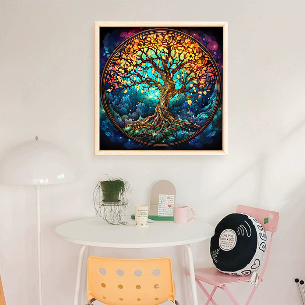 Tree Of Life - Full 14CT Counted Cross Stitch 40x40CM - Huacan