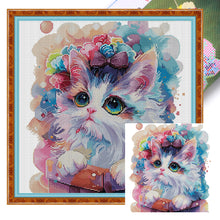 Load image into Gallery viewer, Joy Sunday - Princess Cat - 47*47CM 14CT 2 Stamped Cross Stitch
