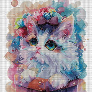 Joy Sunday - Princess Cat - 47*47CM 14CT 2 Stamped Cross Stitch