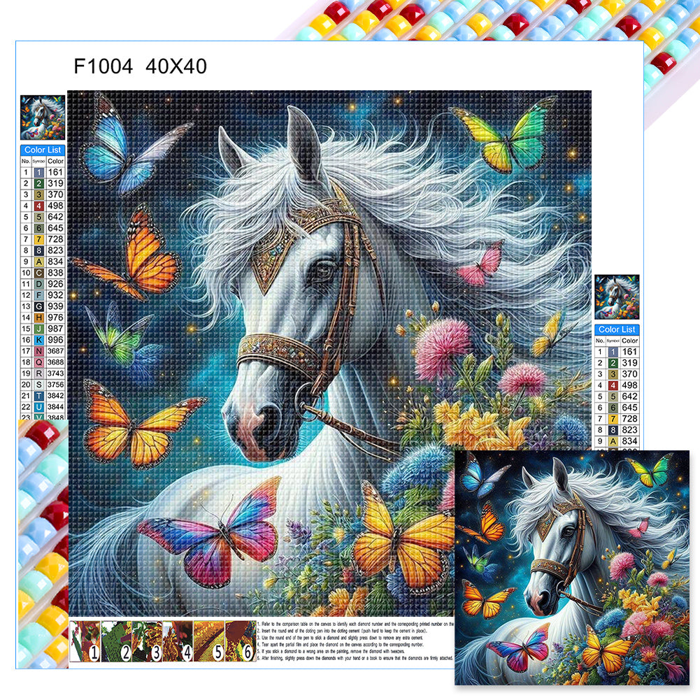 White Horse 40*40CM(Canvas) Full Square Drill Diamond Painting