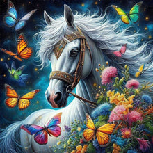 Load image into Gallery viewer, White Horse 40*40CM(Canvas) Full Square Drill Diamond Painting
