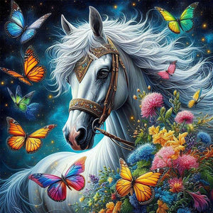 White Horse 40*40CM(Canvas) Full Square Drill Diamond Painting