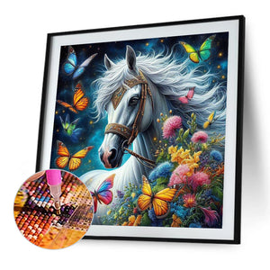 White Horse 40*40CM(Canvas) Full Square Drill Diamond Painting