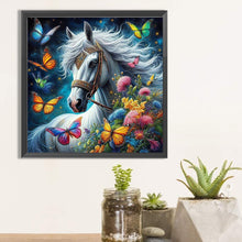 Load image into Gallery viewer, White Horse 40*40CM(Canvas) Full Square Drill Diamond Painting
