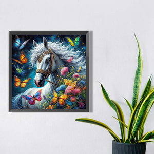 White Horse 40*40CM(Canvas) Full Square Drill Diamond Painting