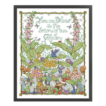 Load image into Gallery viewer, Joy Sunday - Garden Elves - 41*52CM 14CT 2 Stamped Cross Stitch
