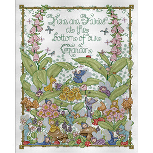 Joy Sunday - Garden Elves - 41*52CM 14CT 2 Stamped Cross Stitch