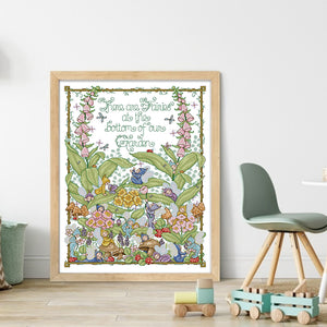 Joy Sunday - Garden Elves - 41*52CM 14CT 2 Stamped Cross Stitch