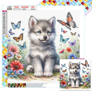 Wolf Dog 40*40CM(Canvas) Full Square Drill Diamond Painting