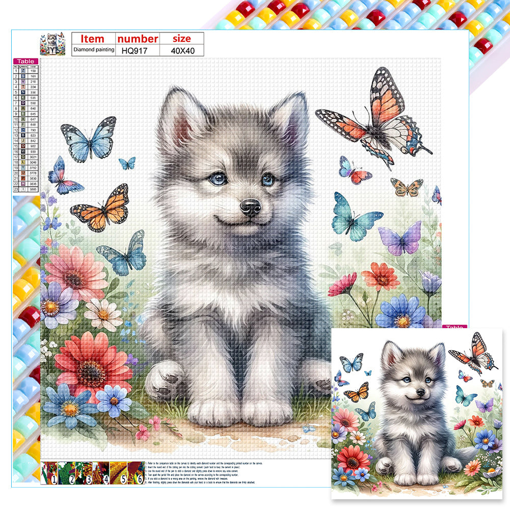 Wolf Dog 40*40CM(Canvas) Full Square Drill Diamond Painting
