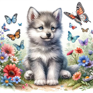 Wolf Dog 40*40CM(Canvas) Full Square Drill Diamond Painting