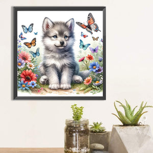 Wolf Dog 40*40CM(Canvas) Full Square Drill Diamond Painting