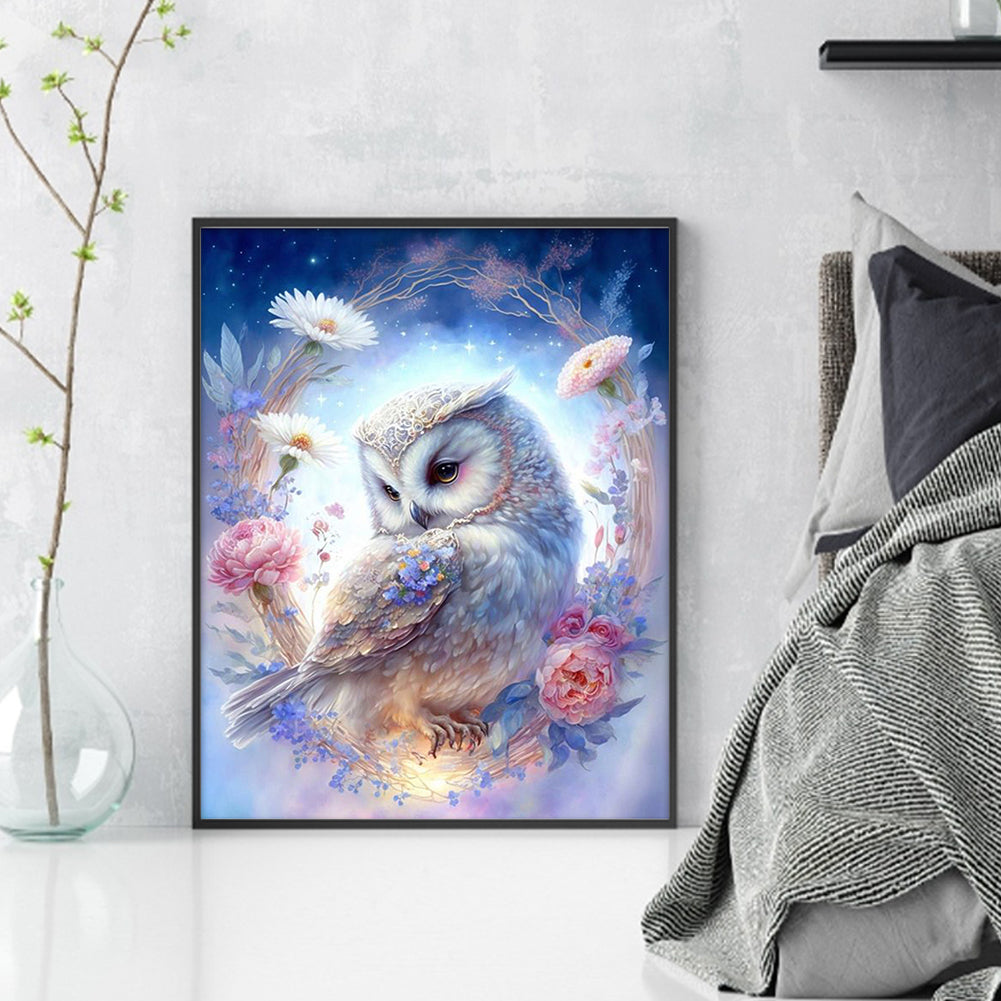 White-Headed Owl - Full 11CT Counted Cross Stitch 40x50CM - Yishu