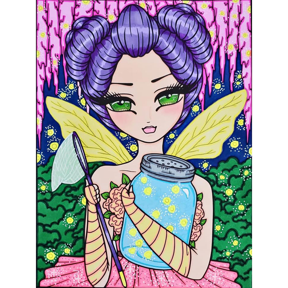 Firefly Girl 30*40CM(Canvas) Full Round Drill Diamond Painting