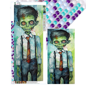 Zombie In A Tie And Blazer 30*70CM(Canvas) Full Round Drill Diamond Painting