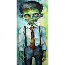 Load image into Gallery viewer, Zombie In A Tie And Blazer 30*70CM(Canvas) Full Round Drill Diamond Painting
