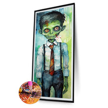 Load image into Gallery viewer, Zombie In A Tie And Blazer 30*70CM(Canvas) Full Round Drill Diamond Painting
