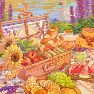 Summer Picnic 40*40CM(Picture) Full Round Drill Diamond Painting