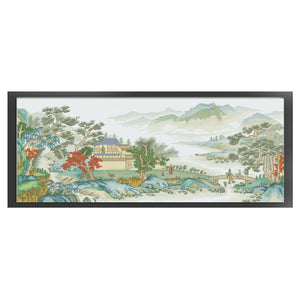 Mona Lisa Brand - Meeting Friends In The Valley - 195*83CM 11CT 3 Stamped Cross Stitch