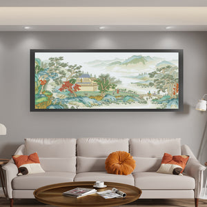 Mona Lisa Brand - Meeting Friends In The Valley - 195*83CM 11CT 3 Stamped Cross Stitch