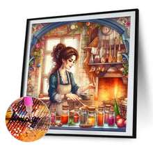 Load image into Gallery viewer, Cooking Woman 40*40CM(Picture) Full Round Drill Diamond Painting
