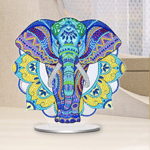Load image into Gallery viewer, PVC Round Special Shaped Mandala Elephant Desktop 5D DIY Diamond Art Kits Decor
