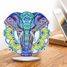 Load image into Gallery viewer, PVC Round Special Shaped Mandala Elephant Desktop 5D DIY Diamond Art Kits Decor
