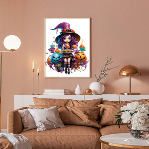 Halloween Witch 30*40CM(Canvas) Full Round Drill Diamond Painting