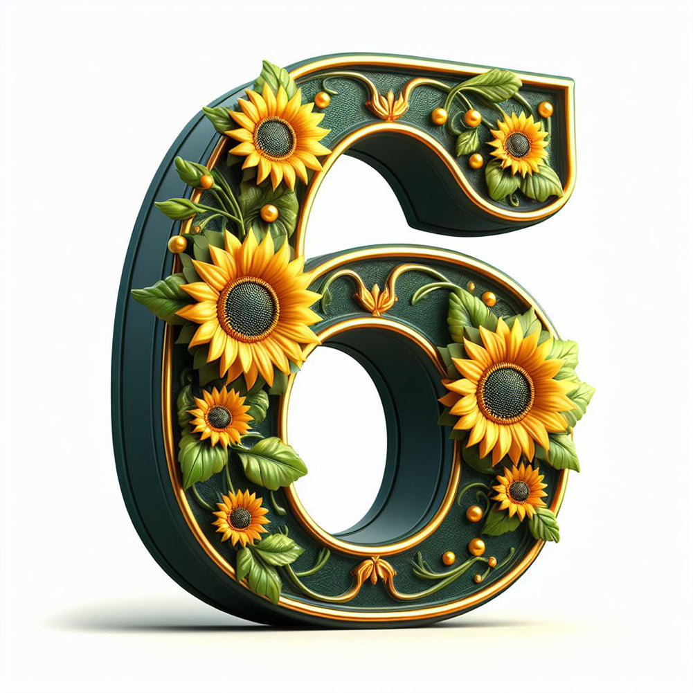 Sunflower Number 6 30*30CM(Canvas) Full Round Drill Diamond Painting