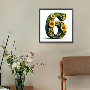 Sunflower Number 6 30*30CM(Canvas) Full Round Drill Diamond Painting
