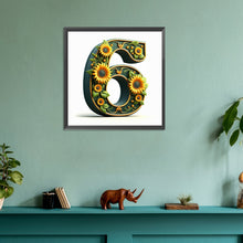 Load image into Gallery viewer, Sunflower Number 6 30*30CM(Canvas) Full Round Drill Diamond Painting
